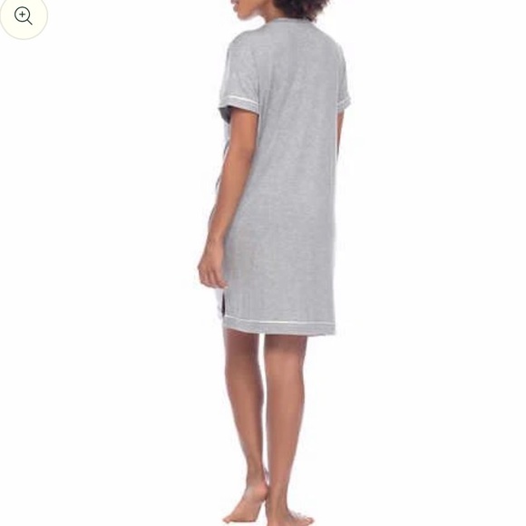 NWT 2 Ladies Short Sleeve Sleep Shirt (2 pack) Blue/Grey - size S - Picture 6 of 13